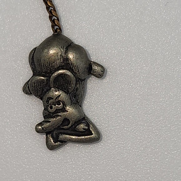 Jonette Jewelry Co. Pewter Kitty Cat & Mouse Brooch Pin - Picture 2 of 4